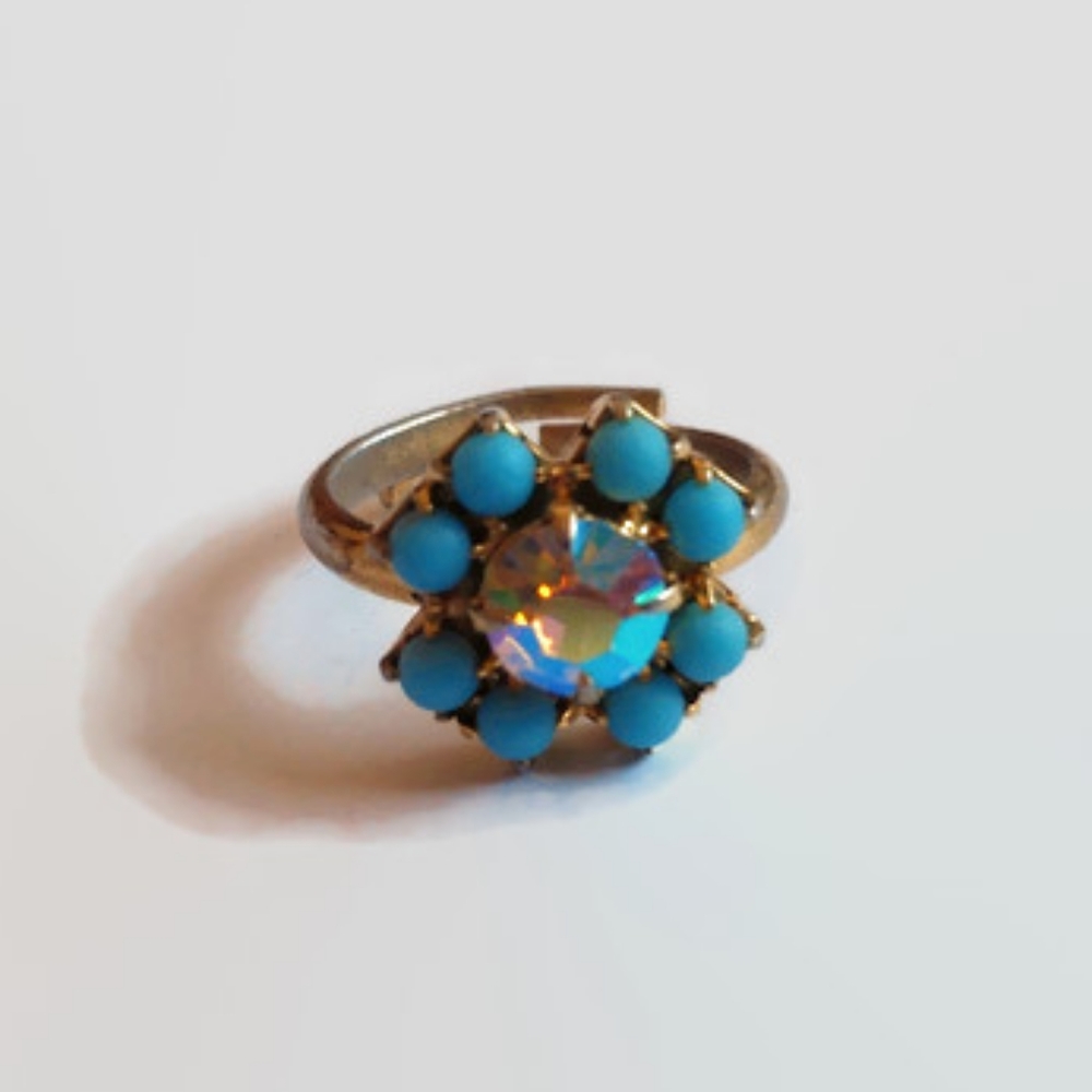 5/$20 - AB Crystal Turquoise Ring